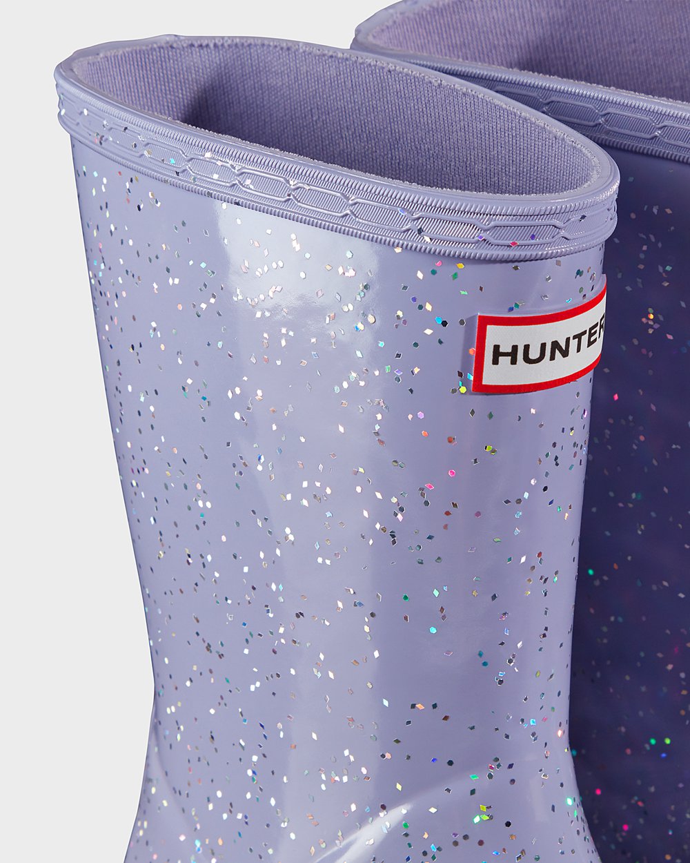 Kids Hunter Rain Boots Purple - Original First Giant Glitter - 6308459-AO